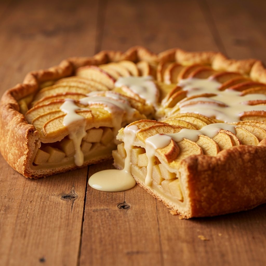 Saftig äppelkaka med vaniljsås